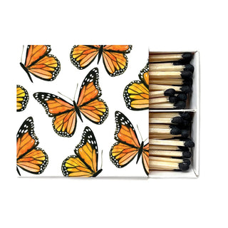 Monarch butterfly matches with black match tip