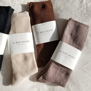 le bon shoppe socks in mushroom color